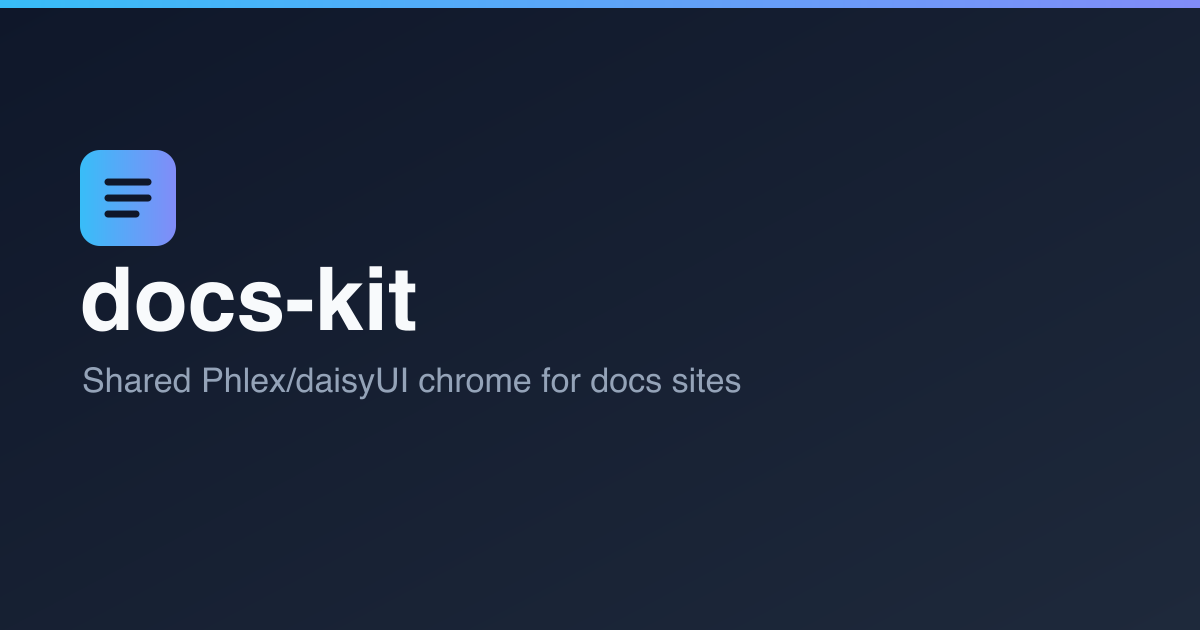 This site's social-share card The docs-kit landing page